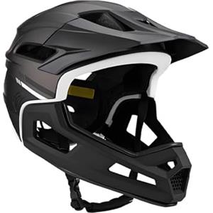 Krmoau Casco Mountain Bike Full Face, Casco Bici Montagna Con Paramento Rimovibile, Protezione Assorbimento Urto per Ciclismo, Per Uomo Donna Principianti Biker