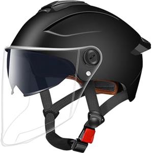 jamgeery Casco Monopattino Elettrico, Casco Bicicletta Elettrico Con Visier Semicaschi Altamente Protettivi Mezzi Caschi Da Bici Per Uomini E Donne Adulti, 32x24cm