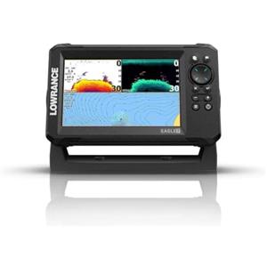 Lowrance Eagle Ecoscandaglio 7 50/200 HDI con Sonda, One Size | Sonda HDI, GPS Integrato, Cartografia Nautica, Rilevamento Pesci