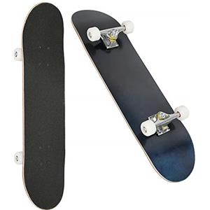 Supfine Skateboard per principianti da 31 pollici, skateboard con ruote a 7 strati di legno d'acero, skateboard con cuscinetti ABEC-9 per Ado Adulti, completo Skateboard pre-assemblato (Classico)