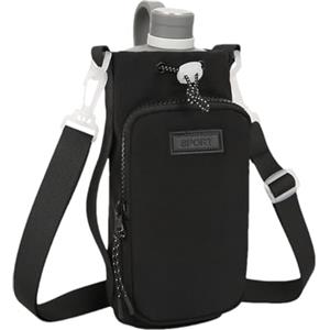 Generico Porta Borraccia Con Cinturino, Borsa Per Borraccia, Borsa Porta Borraccia Multifunzione Con Tasca Per Telefono, Borsa Da Palestra Per Borraccia Per Donne E Uomini