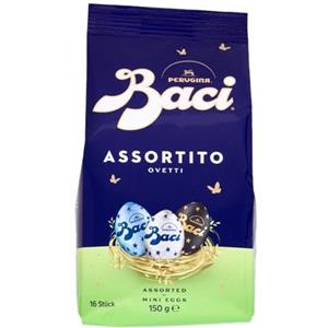 Generico Confezione Per Baci Perugina Assortito Ovetti Cioccolato Fondente e al Latte, Mini Uova, 150g,