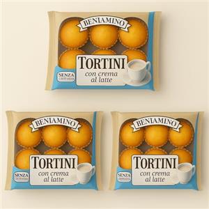 Generico Beniamino Tortino Merendine Assortite 200g-250g Merenda Gusti Limone, Crema Latte, Yogurt, Gocce di Cioccolato, Albicocca, Crema Nocciola Confezione da 3 o 6 Pezzi (3, Crema Latte 250gr)