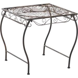 CLP Tavolino da Giardino in Ferro Zarina, Stile Liberty Romantico, Idrorepellente per terrazza, Balcone e Giardino, Colore:Bronzo