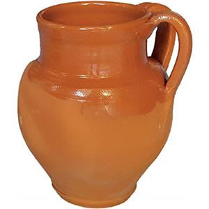 Generico PIGNATA IN TERRACOTTA + TEGAME IN TERRACOTTA FATTI A MANO SUL TORNIO, SMALTATI ALL'INTERNO ADATTI PER CUOCERE FAGIOLI SUGHI SUL FUOCO PENTOLA COTTO COCCIO