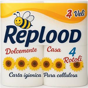 REPLOOD Carta Igienica Replood, 3 Veli, Rotolo in Pura Cellulosa, Made in Italy, Morbida e Resistente, Delicata sulla Pelle da 4 a 48 Rotoli Certificata FSC® (12)