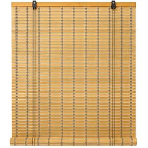 Virsus 1 Tapparella a rullo in Bambù Avvolgibile 6913, Tenda da sole in bamboo naturale colore Legno chiaro, arrotolamento carrucola per porte finestre Interni ed Esterni Varie Dimensioni (100x200 cm)