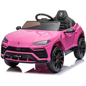 Mondial Toys Macchina Elettrica per Bambini Lamborghini Urus 12v Full Optional con Sedile in Pelle e Tappetini Auto Elettrica per Bambini con Telecomando Rosa