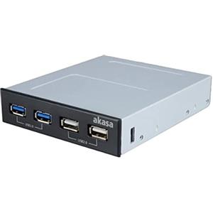 Akasa AK-ICR-12 InterConnect S V3 USB Hub, Nero
