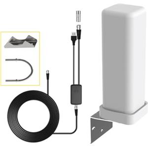Ujjdwiurgh Antenna TV Digitale 4K 35dBi Canale HDTV 0 per Esterni Amplificatore di Segnale A Lungo Raggio da 6000 Miglia per ATSC/DVB-T/DMB-T/ISDB-T