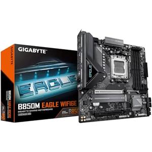 GIGABYTE B850M Eagle WIFI6E AMD AM5 Scheda Madre, M-ATX, DDR5, 2X M.2, PCIe 5.0, USB-C, USB 3.2 Gen 2, WIFI6E, 2.5GbE LAN, EZ-Latch, Wi-Fi EZ-Plug