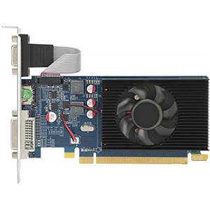 Goshyda Scheda Grafica HD6450 DDR3 a 64 Bit da 2 GB, HDMI, DVI, VGA, Scheda Video PC, GPU per Computer Desktop, PCI Express 3.0, con Ventola di Raffreddamento, Supporto per DirectX 11