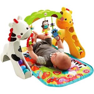 Fisher-Price CCB70 Palestrina 3-in-1 Cresci con Me, con 2 modalità Musicali, Luci Colorate e Oltre 10 attività e Giocattoli, Tappetino Imbottito Lavabile, da 0+ Mesi, Imballaggio Standard