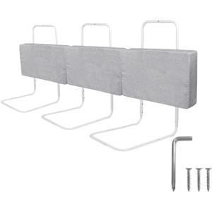 Froadp 150cm Lettino Laterale Anticaduta Sponda Letto Soft Pack per Bambini in Lino Ringhiere per Bambini Sponda Letto Portatile Regolabile in Altezza Protezione Bordo Letto per Lettino(Grigio Lino)