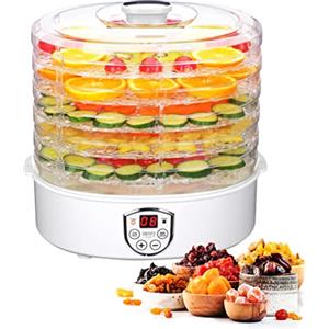 Camry CR 6659 - Essiccatore per alimenti, 550 W, Disidratatore alimentare Timer Temperatura regolabile Essiccatore Funghi Erbe Carne Frutta Verdura