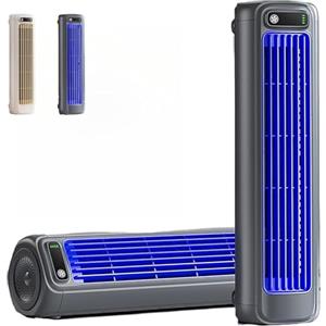 Generic Cooling Ace Turbo - Condizionatore d'aria portatile a 3 velocità, super silenzioso, con ricarica USB, modalità sospensione/verticale per camera da letto, ufficio, cucina (colore: beige)