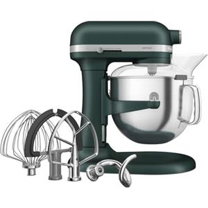 KitchenAid Robot da Cucina - Artisan - Robot da cucina multifunzione con ciotola sollevabile - Con 5 accessori in acciaio inox - 6,6L - Pebbled palm