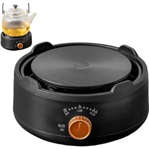 Fyrdyn Piastra Elettrica Piccola | Fornello Elettrico Portatile,Piastra Cucina Riscaldatore Caffè Controllo Regolabile Scaldabiberon Tè per Viaggio Campeggio Picnic Hotel Casa