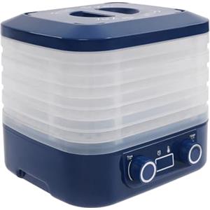 YOICUATGNA Essiccatore con 5 vassoi, disidratatore alimentare con regolatore di temperatura 35 - 70 °C e timer 48 H, display LED, essiccatore a bassa rumorosità, disidratatore alimentare per carne, frutta