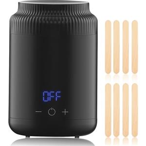 Wokyo Scaldacera digitale con controllo della temperatura touch screen, macchina per la depilazione, scaldacera per viso, ascelle, sopracciglia, ceretta bikini brasiliana a casa (nero)