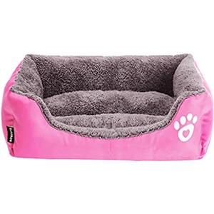 Zoyay Cuccia Letto Cani Gatto da Interno Lettini per Animali Domestici, Riutilizzabile Lavabile,Lettini Ultra-Morbido Comfort Quattro Stagioni Generico Letti per Gatti Cuscino-Rosa_S