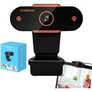 Generic Webcam - Webcam con messa a fuoco automatica, mini webcam regolabile | Cavo di prolunga USB HD per computer portatile, telecamera per trasmissioni in diretta, fotocamera per PC con microfono e