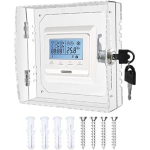 Generico Scatola Di Sicurezza Per Termostato Con Chiave, Protezione Per Termostato Da Parete In Acrilico Trasparente, Scatola Di Protezione Protettiva In Acrilico, Scatole Di Proteziones Da Parete Per Casa