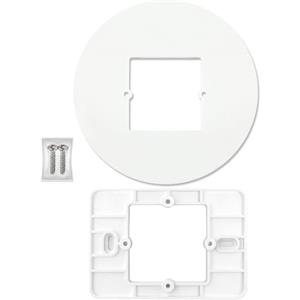 ilSALVAMURO Adattatore universale scatola placca da 503 a 502, placca adattatore riduttore da 503 a 502 in plastica. Supporto adattatore cassetta per termostati o altro (Mod 3 Tondo Bianco)