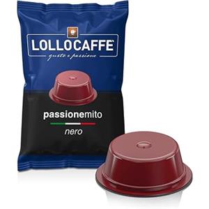 Lollo Caffè PassioneMito, Miscela Nera - 200 Capsule - Compatibili con le Macchine ad uso domestico Lavazza* A Modo Mio*