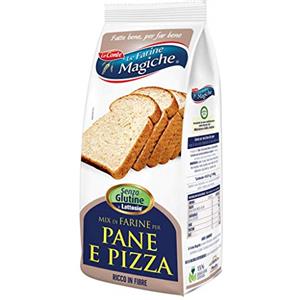 Lo Conte Le Farine Magiche Mix Pane e Pizza con Pasta Madre di Riso 100% Italiana - Ricco di Fibre per un'Alta Digeribilità - Ideale per Pane Rustico e Pizza Soffice - Confezione da 500g