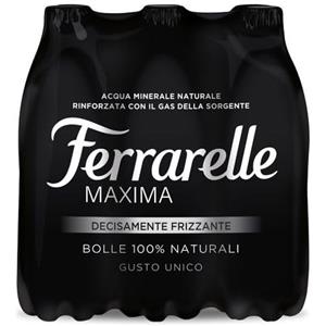 Generico Ferrarelle Maxima Acqua Minerale Naturale Frizzante, 500ml, Confezioni da 24, 48 o 96 Bottigliette (24 Bottigliette)