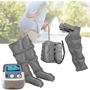 Joyfitness Massaggiatore Compressione D'aria per gambali e addome, Pressoterapia per Casa per Gambe, Linfodrenaggio, Professionale, Apparecchio Massaggiatore, 6 Camere d'aria, Regali per uomini