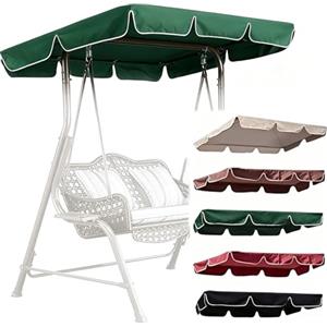 Generic Tettuccio di Ricambio per Dondolo, Impermeabile e Parasole per Dondolo 2-3 Posti da Portico, Copertura per Dondolo da Giardino(Green,142x120cm/56x47.2in)