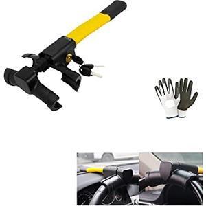 Belvina COMPATIBILE CON AIXAM BLOCCA VOLANTE BLOCCASTERZO PER AUTO ANTIFURTO MECCANICO UNIVERSALE CON SERRATURA CON CHIAVI MONTAGGIO SUL MANUBRIO AUTO