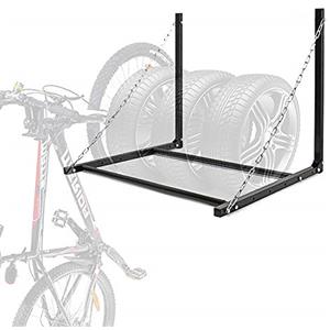 MGidea Porta Gomma Supporto Pneumatico Pneumatici Bici Parete Muro Stagione Salva Spazio Garage Box Auto Moto RICHIUDIBILE Ferro PORTAGOMME
