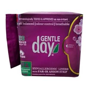 Gentle Day® ECO FAR-IR ANION - Assorbenti assorbenti da donna con strisce di anioni, 1 confezione da 20 assorbenti