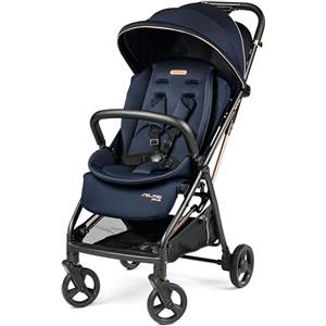 Peg Perego PEG Selfie Plus Passeggino Leggero Compatto, Chiusura Automatica, Dalla Nascita Fino A 22 Kg, Doppio Rivestimento, Capottina UPF 50+, Cestello Portaoggetti, Blue Shine