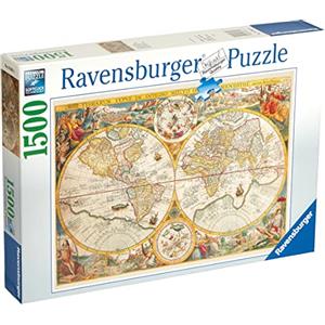 Ravensburger - Puzzle Mappamondo storico, 1500 Pezzi, Idea regalo, per Lei o Lui, Puzzle Adulti