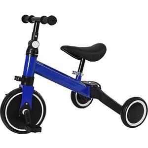 MAYMAR Homewell Triciclo Evolutivo per Bambini, Kinderkraft Bici Triciclo 2 in 1, con Bici Senza Pedali e Funzione di Guida, Regalo per Bambini 1-5 Anni senza Freni (04, Blu)