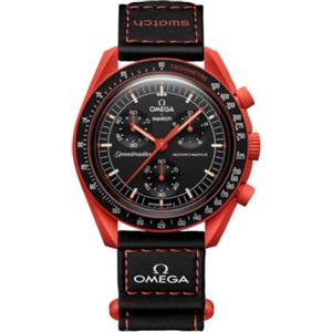 Swatch Orologio da Polso Moonswatch Omega x Mission to Earth Lava in Bioceramica