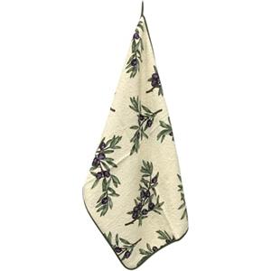 BOTTARO Strofinaccio canovaccio in spugna stampata varie fantasie cm 50x70 (OLIVE)