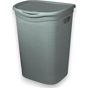 Belli e FORTI Cesta Portabiancheria da Bagno, Grigio Scuro, Capacità di 55 Litri, Plastica Polipropilene, Colors Line Traforata Traspirante 37×39.5×54 cm