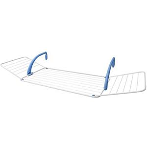 GIMI Brezza 200, Stendibiancheria Estensibile da Balcone, in Acciaio e Resina, Con ali resistenti e ripiegabili, fino a 18 m di stenditura, Manici robusti, dimensioni 180x55x28 cm