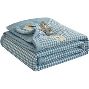 Yekuhe Primaverile Estivo Copriletto Trapuntino Cotone Per Letto Per Singolo/ Matrimoniale/Una Piazza e Mezza Morbida Coperta Leggera Trapunta Estiva Morbido E Confortevole(Color 4,150x200cm/only 1 Quilt)