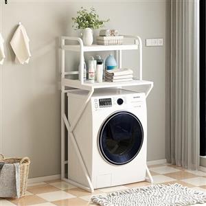 Nordivo Piano 3 Lavatrice Scaffale,Tamburo Lavastoviglie Ripiano Di Stoccaggio,Mobile Sopra Lavatrice,Colonna Lavatrice Asciugatrice,Per Bagno, Lavanderia(White,150cm/59.5in)