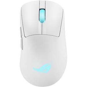 ASUS ROG Keris II Origin Mouse Gaming Wireless, Sensore Ottico AimPoint Pro 42K, Tasti ROG Micro Switch II, Ricevitore ROG Omni, 5 Pulsanti Programmabili, Ergonomico, Solo 64 g di Peso, Bianco