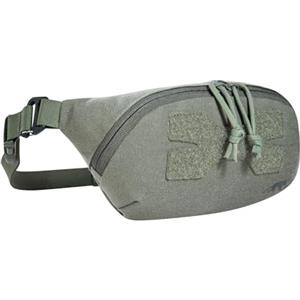 Tasmanian Tiger TT Hip Pouch leggero, tattico marsupio con scomparti in rete e cintura addominale rimovibile in molle, compatto pieghevole, Grigio pietra verde oliva Irr, 25 cm x 12.5 cm x 6.5 cm