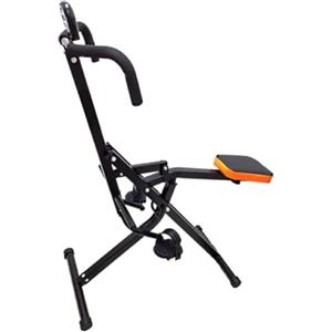 Generico Panca Multifunzione Total Body Crunch con Display LCD, Allenamento Completo per Pettorali Glutei Addominali Gambe, Ripiegabile, Struttura in Acciaio, 120kg Capacità