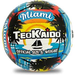 Teorema Giocattoli Teokaido, Pallone da Pallavolo Misura 5, Leggero e Colorato, Ideale per Beach Volley, Allenamento e Gioco Indoor/Outdoor, Palla da Pallavolo per Bambini e Adulti 260-280g