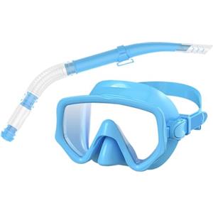 Generico Boccaglio Subacqueo - Boccaglio da Sub e Maschera - Maschera Subacquea in Silicone con Ampia Visuale Panoramica per Appassionati Sport Acquatici Adulti
